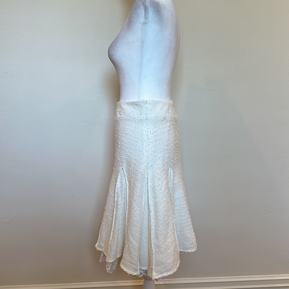 Louis Verdad White High Waist Skirt - Lace Eyelet Detail - Women’s Small - Picture 3 of 7
